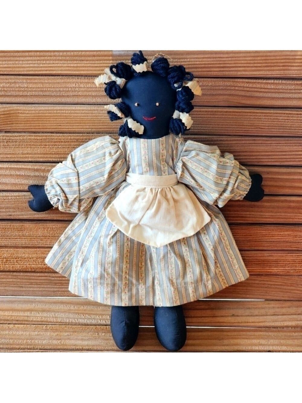 Vintage Black Americana African American Raggedy Ann cloth rag doll